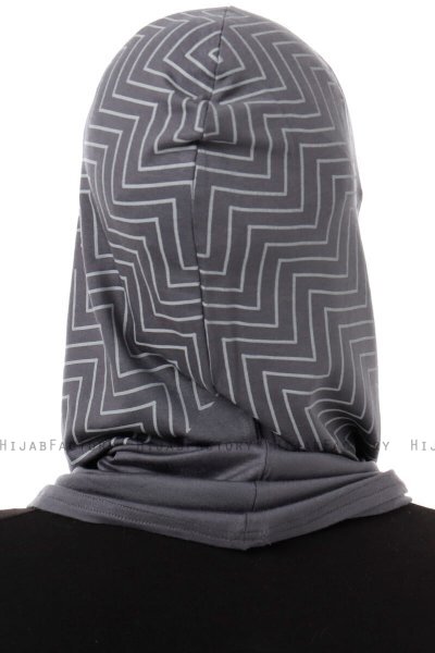 Silva Cross - Hijab Al Amira One-Piece Gris Oscuro