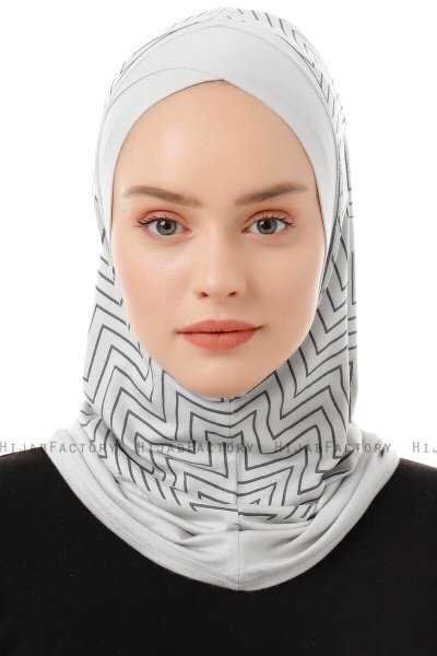 Silva Cross - Hijab Al Amira One-Piece Gris Claro