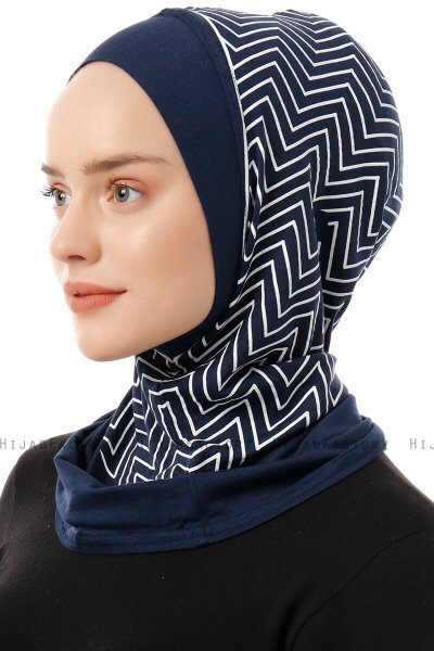 Silva Plain - Hijab Al Amira One-Piece Azul Marino