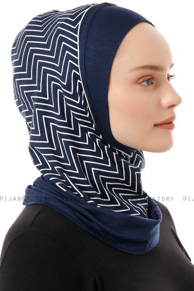 Silva Plain - Hijab Al Amira One-Piece Azul Marino