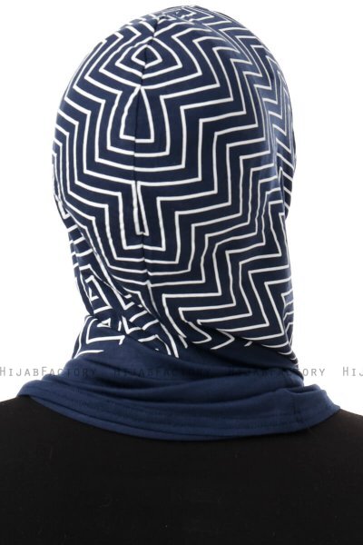 Silva Plain - Hijab Al Amira One-Piece Azul Marino