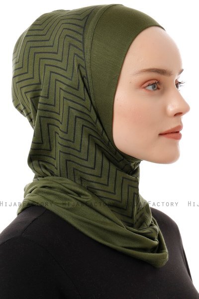 Silva Plain - Hijab Al Amira One-Piece Caqui