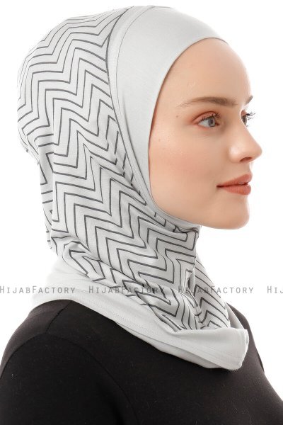 Silva Plain - Hijab Al Amira One-Piece Gris Claro