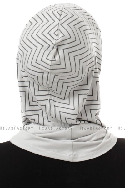 Silva Plain - Hijab Al Amira One-Piece Gris Claro