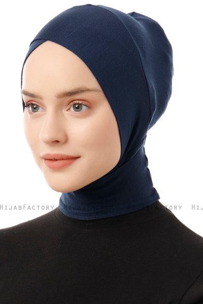 Elnara - Pañuelo Cross Hijab Azul Marino