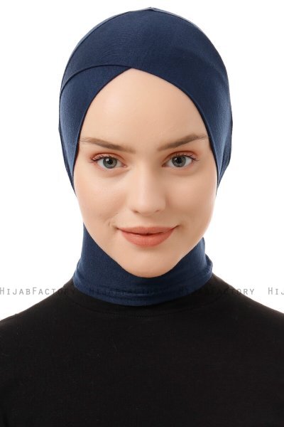 Elnara - Pañuelo Cross Hijab Azul Marino