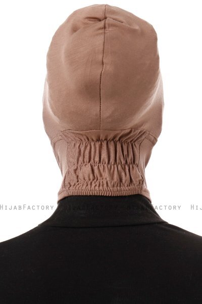 Elnara - Pañuelo Cross Hijab Taupe Oscuro