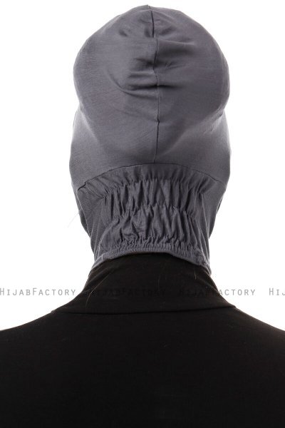 Elnara - Pañuelo Cross Hijab Gris Oscuro