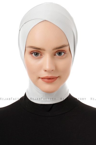 Elnara - Pañuelo Cross Hijab Gris Claro
