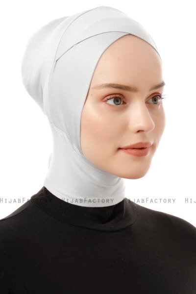 Elnara - Pañuelo Cross Hijab Gris Claro