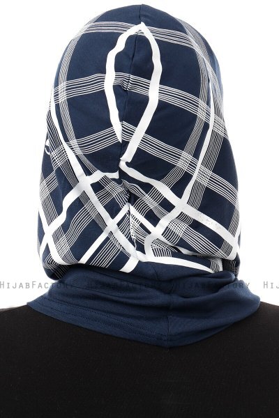 Ekose Plain - Hijab Al Amira One-Piece Azul Marino