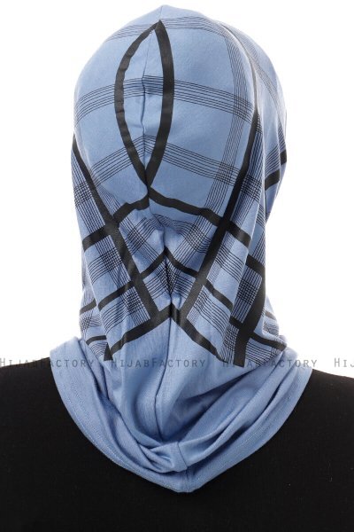Ekose Plain - Hijab Al Amira One-Piece Índigo