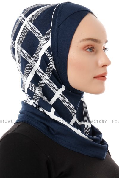 Ekose Cross - Hijab Al Amira One-Piece Azul Marino