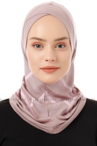 Ekose Cross - Hijab Al Amira One-Piece Piedra Gris