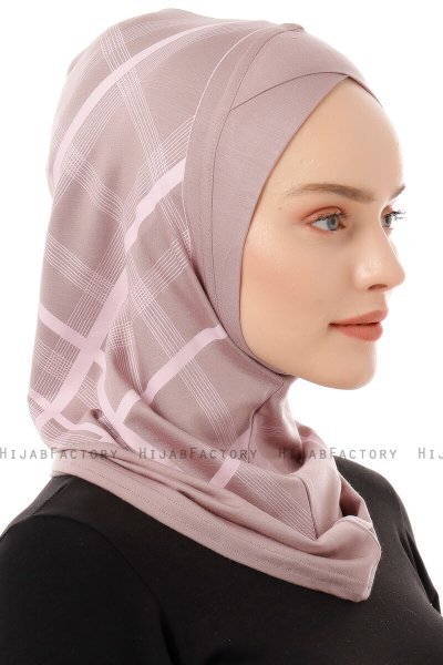 Ekose Cross - Hijab Al Amira One-Piece Piedra Gris