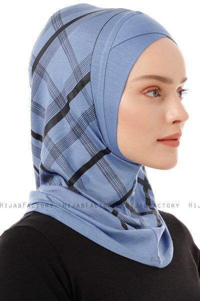 Ekose Cross - Hijab Al Amira One-Piece Índigo