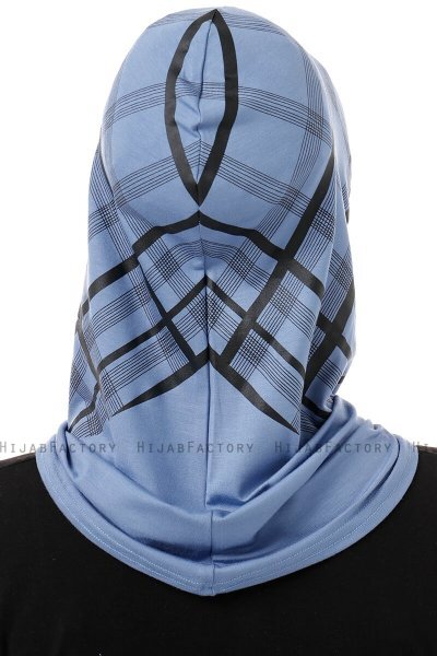 Ekose Cross - Hijab Al Amira One-Piece Índigo