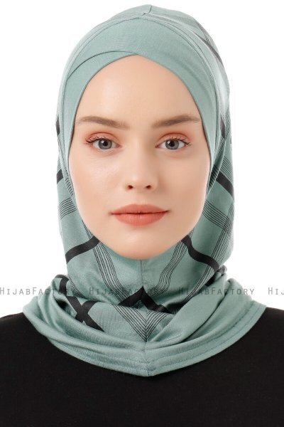 Ekose Cross - Hijab Al Amira One-Piece Verde
