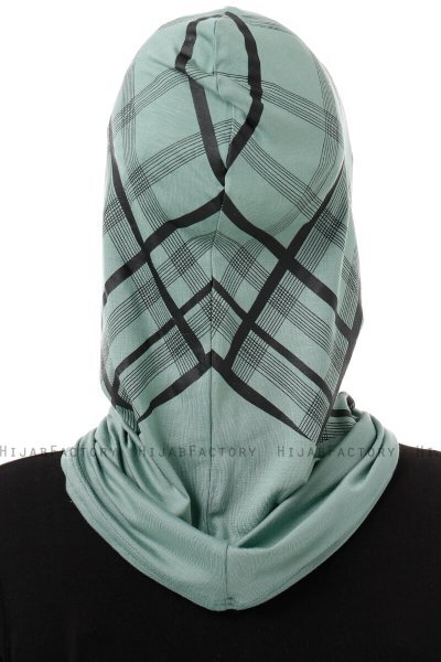 Ekose Cross - Hijab Al Amira One-Piece Verde