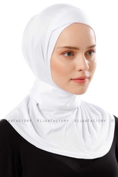 Ceren - Hijab Práctico Viscosa Blanco