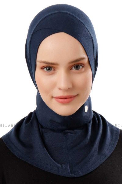 Ceren - Hijab Práctico Viscosa Azul Marino