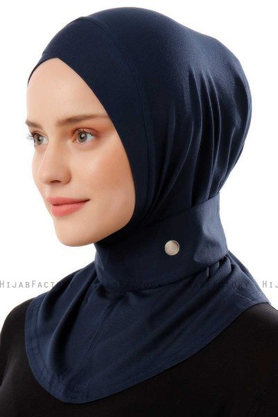 Ceren - Hijab Práctico Viscosa Azul Marino
