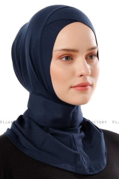 Ceren - Hijab Práctico Viscosa Azul Marino