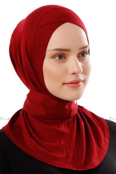 Ceren - Hijab Práctico Viscosa Burdeos