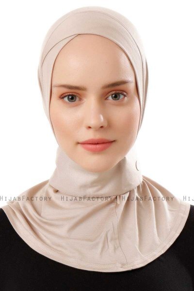 Ceren - Hijab Práctico Viscosa Taupe Claro
