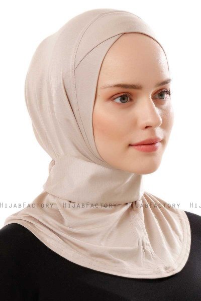 Ceren - Hijab Práctico Viscosa Taupe Claro