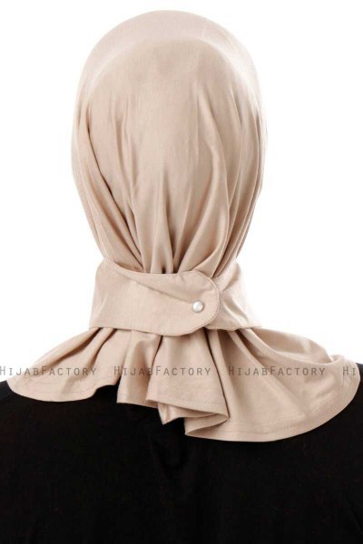 Ceren - Hijab Práctico Viscosa Taupe Claro
