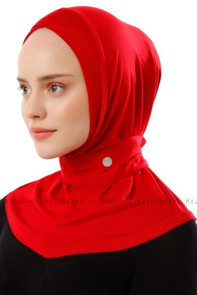 Ceren - Hijab Práctico Viscosa Rojo