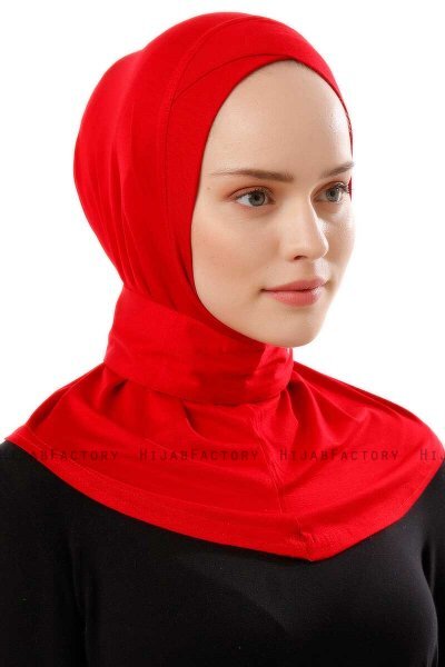Ceren - Hijab Práctico Viscosa Rojo