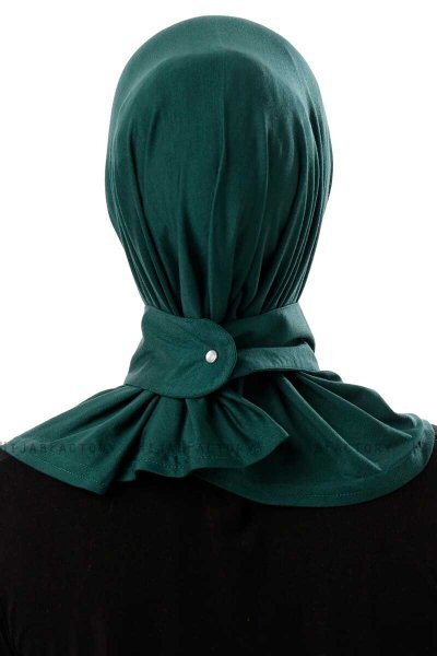 Ceren - Hijab Práctico Viscosa Verde Oscuro