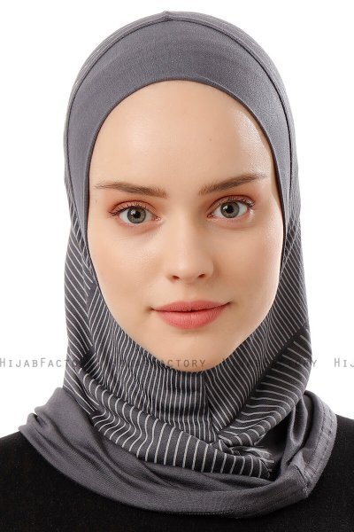 Wind Plain - Hijab Al Amira One-Piece Gris Oscuro