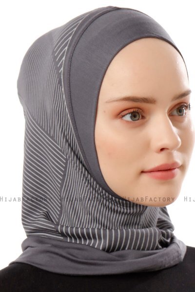 Wind Plain - Hijab Al Amira One-Piece Gris Oscuro