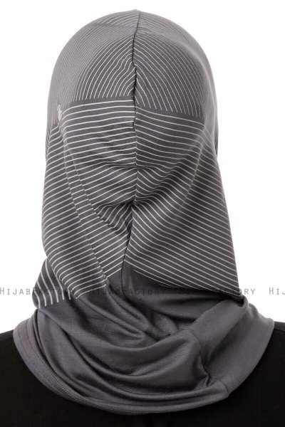Wind Plain - Hijab Al Amira One-Piece Gris Oscuro