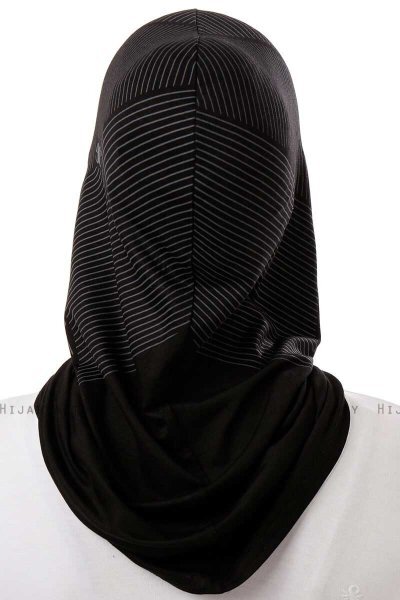Wind Cross - Hijab Al Amira One-Piece Negro & Blanco