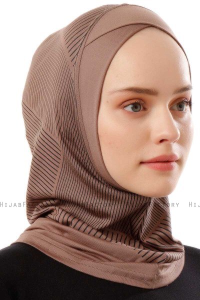 Wind Cross - Hijab Al Amira One-Piece Taupe Oscuro