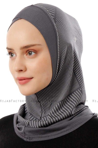 Wind Cross - Hijab Al Amira One-Piece Gris Oscuro