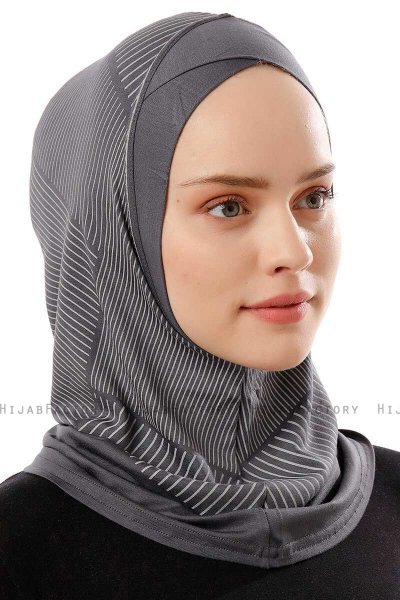 Wind Cross - Hijab Al Amira One-Piece Gris Oscuro