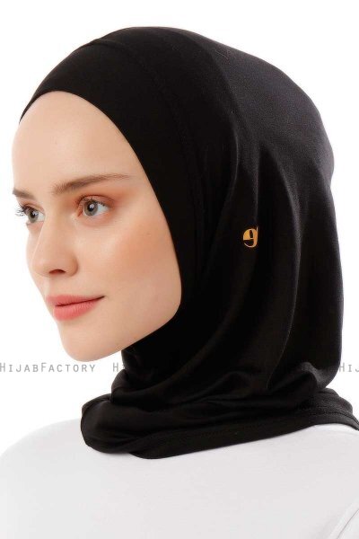 Logo Plain - Hijab Al Amira One-Piece Negro & Gold