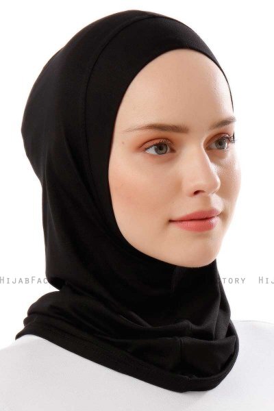 Logo Plain - Hijab Al Amira One-Piece Negro & Gold