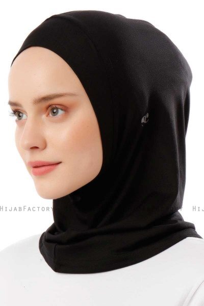 Logo Plain - Hijab Al Amira One-Piece Negro & Gris Claro