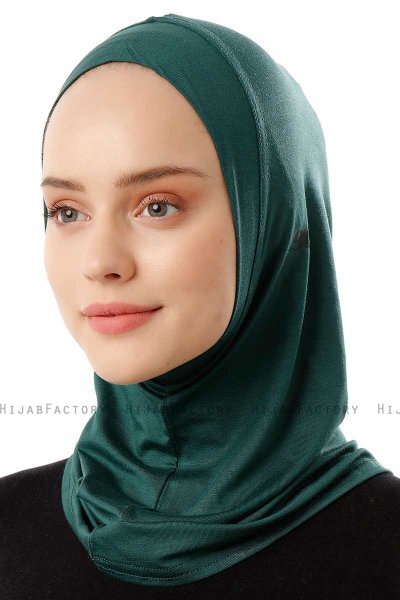 Logo Plain - Hijab Al Amira One-Piece Verde Oscuro