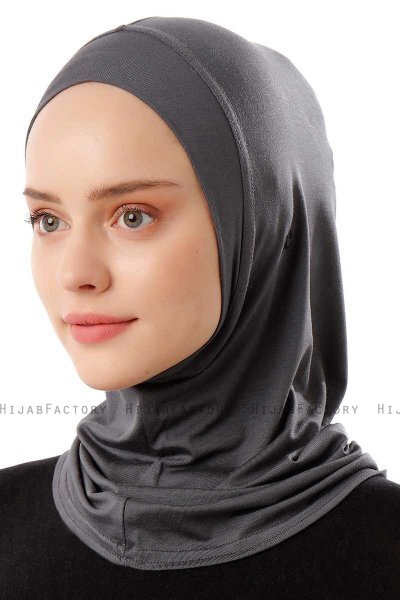 Logo Plain - Hijab Al Amira One-Piece Gris Oscuro