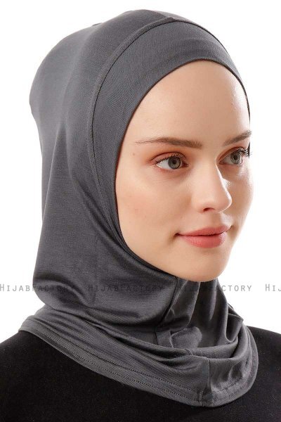 Logo Plain - Hijab Al Amira One-Piece Gris Oscuro