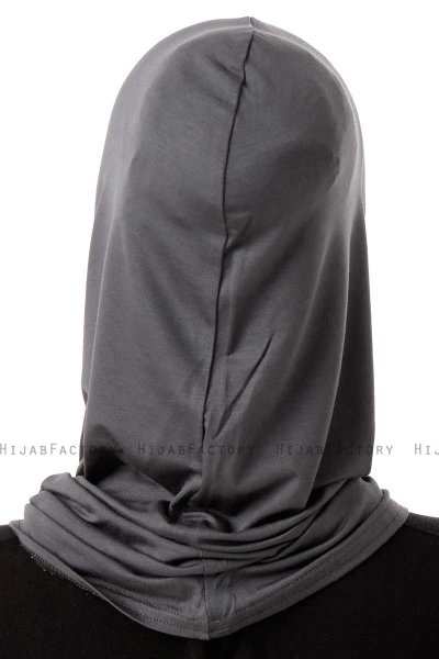 Logo Plain - Hijab Al Amira One-Piece Gris Oscuro