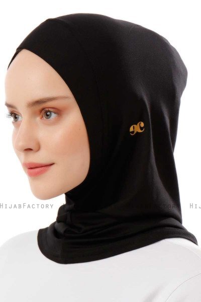Logo Cross - Hijab Al Amira One-Piece Negro & Gold