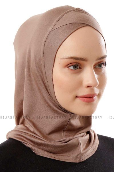 Logo Cross - Hijab Al Amira One-Piece Taupe Oscuro